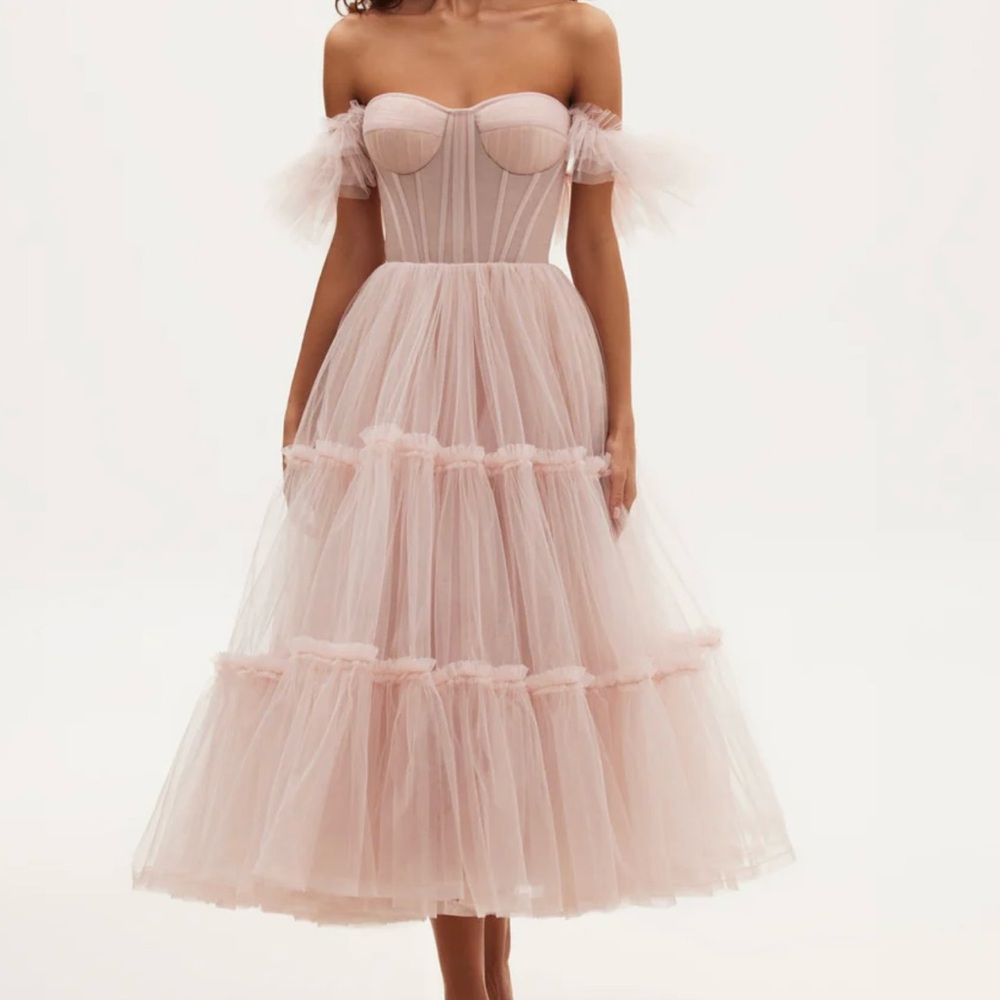 Milla Strapless Pink Tulle Gown